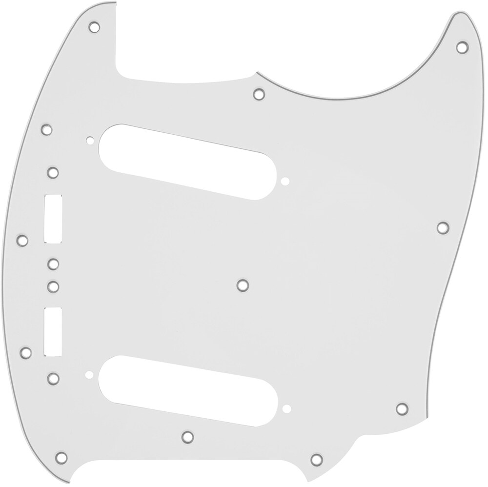 FENDER/Pickguard, Classic 70s Mustang 12-Hole 1-Ply White (MIJ)