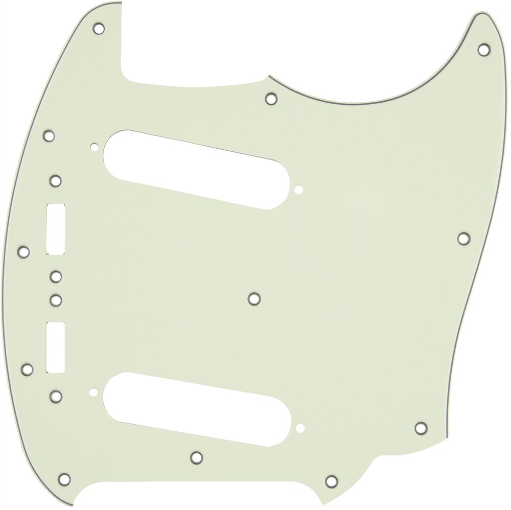 FENDER/Pickguard, Classic 70s Mustang 12-Hole 3-Ply Mint Ivory (MIJ