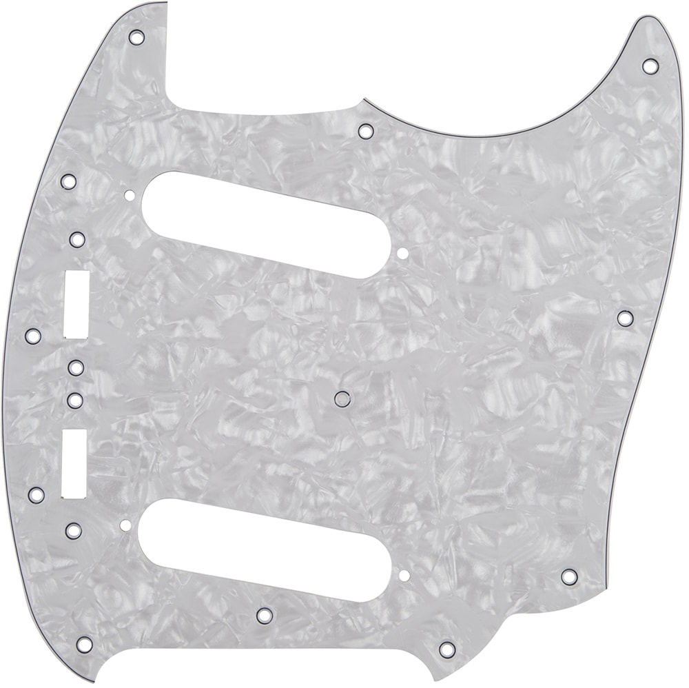 FENDER/Pickguard, Classic 70s Mustang 12-Hole 4-Ply White Peal (MIJ