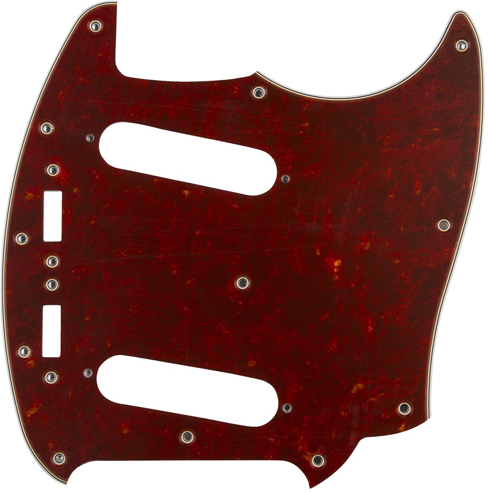 FENDER/Pickguard, Classic 70s Mustang 12-Hole 4-Ply Red Tortoise Sh