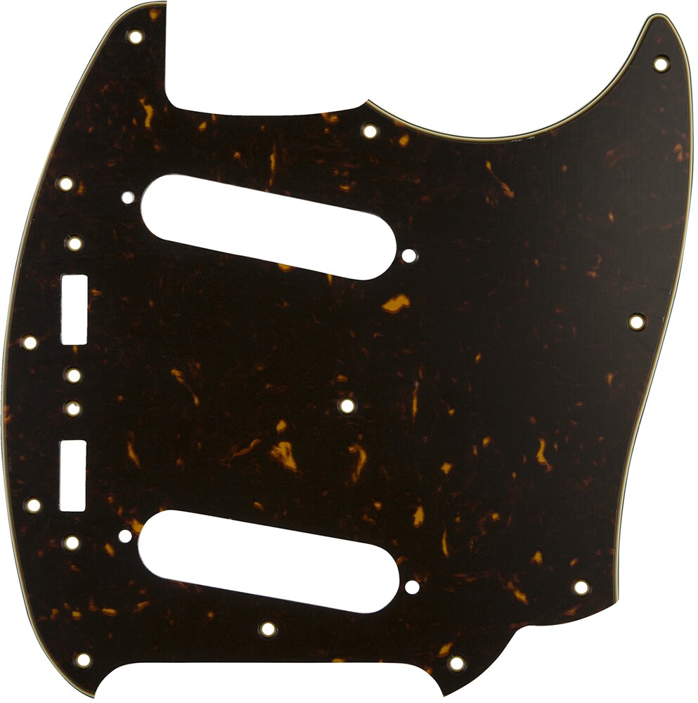 FENDER/Pickguard, Classic 70s Mustang 12-Hole 4-Ply Mint Tortoise S