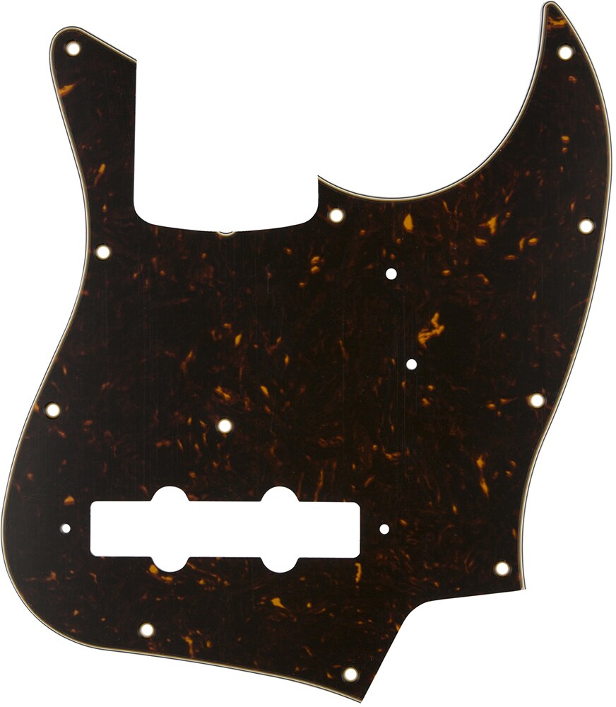 FENDER/Pickguard, Classic  Jazz Bass 11-Hole 4-Ply Tortoise Shell