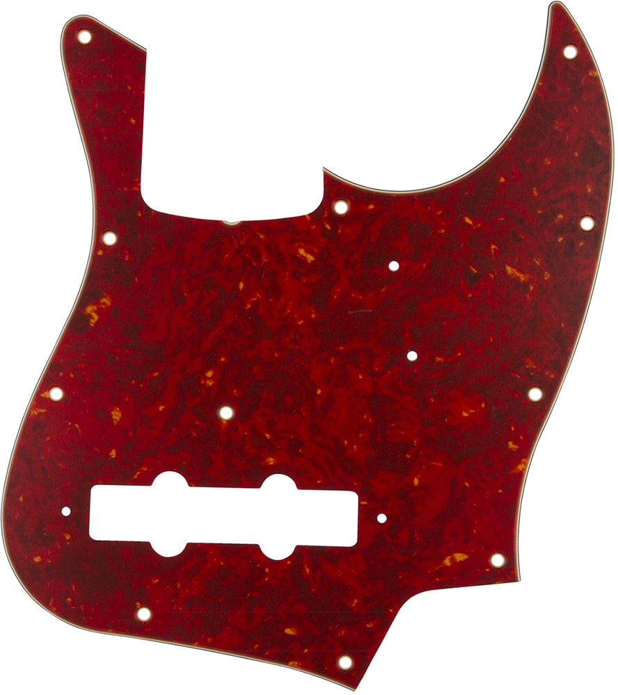 FENDER/Pickguard, Classic  Jazz Bass 11-Hole 4-Ply Red Tortoise She