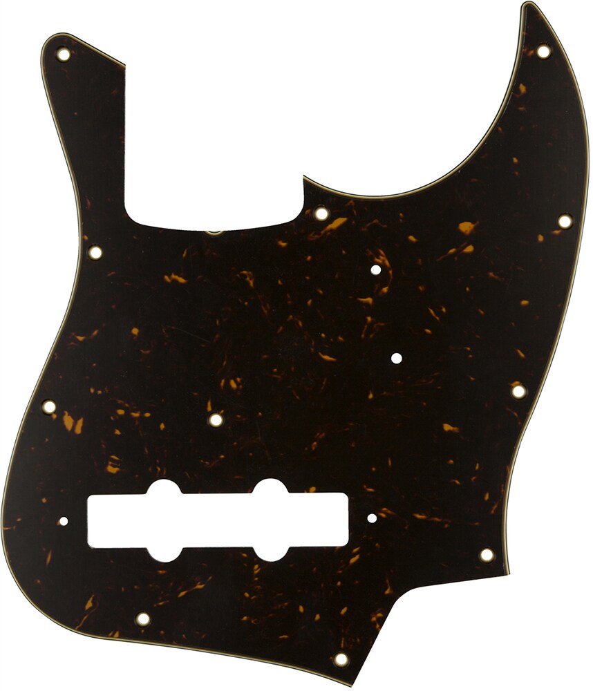 FENDER/Pickguard, Classic  Jazz Bass 11-Hole 4-Ply Mint Tortoise Sh