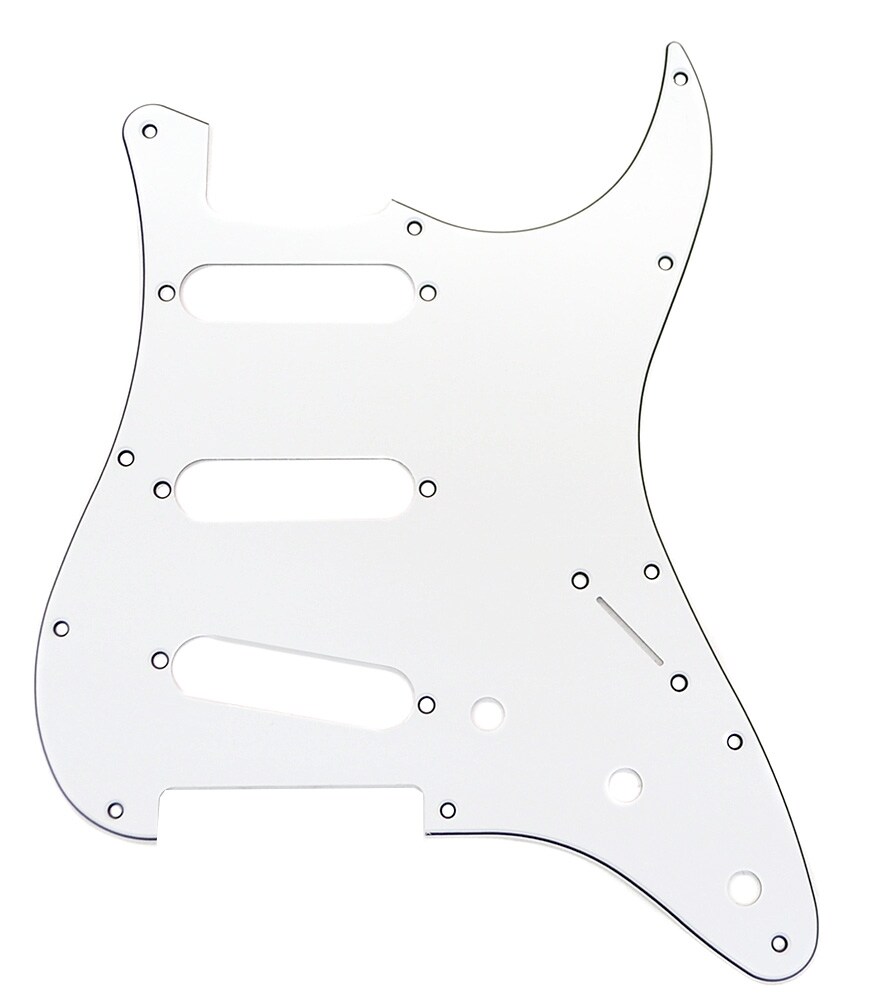 FENDER/Pickguard, Classic 70s Stratocaster 11-Hole 3-Ply White (MIJ