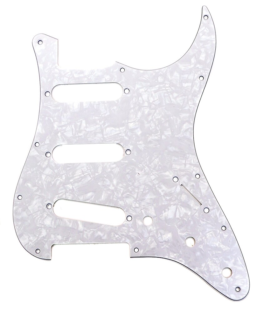 FENDER/Pickguard, Classic 70s Stratocaster 11-Hole 4-Ply White Peal