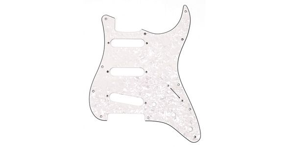 FENDER/11-HOLE MODERN-STYLE STRATOCASTER PICKGUARDS WHITE PEARL