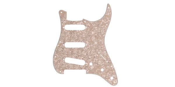 FENDER/11-HOLE MODERN-STYLE STRATOCASTER PICKGUARD AGED WHITE PEARL