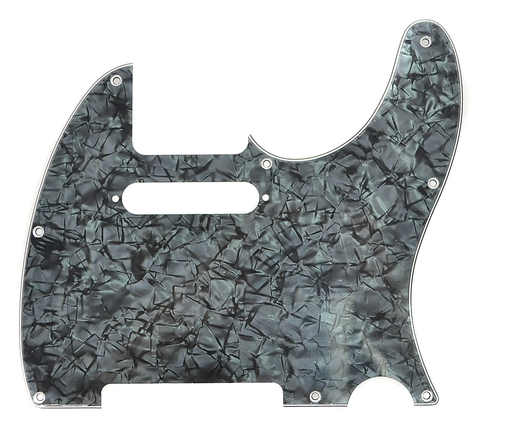 FENDER/8-HOLE MOUNT MULTI-PLY TELECASTER PICKGUARDS BLACK PEARL