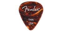 FENDER 351 SHAPE WAVELENGTH CELLULOID PICKS Tortoise Shell, Thin