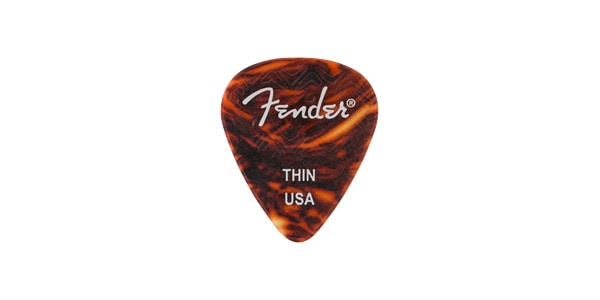 【滑り止めティアドロップピック】FENDER ( フェンダー ) / 351 SHAPE WAVELENGTH CELLULOID PICKS Tortoise Shell 【ピックがずれない・滑らない】