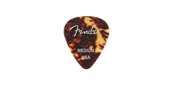 FENDER/351 SHAPE WAVELENGTH CELLULOID PICKS Tortoise Shell, Medium