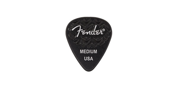 【滑り止めティアドロップピック】FENDER ( フェンダー ) / 351 SHAPE WAVELENGTH CELLULOID PICKS Black【ピックがずれない・滑らない】