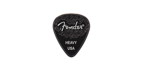 FENDER/351 SHAPE WAVELENGTH CELLULOID PICKS Black, Heavy