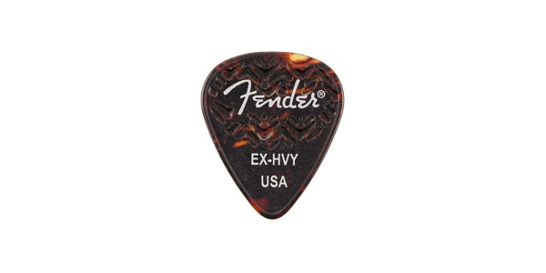 【滑り止めティアドロップピック】FENDER ( フェンダー ) / 351 SHAPE WAVELENGTH CELLULOID PICKS Tortoise Shell 【ピックがずれない・滑らない】