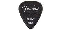 FENDER 351 SHAPE WAVELENGTH CELLULOID PICKS Black, Extra Heavy