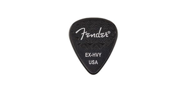 FENDER/351 SHAPE WAVELENGTH CELLULOID PICKS Black, Extra Heavy