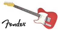 FENDER MIJ Traditional 60s Telecaster Custom Left, Rose Torino Red