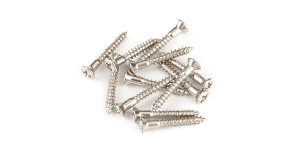 FENDER / PURE VINTAGE STRAP BUTTON MOUNTING SCREWS (12)
