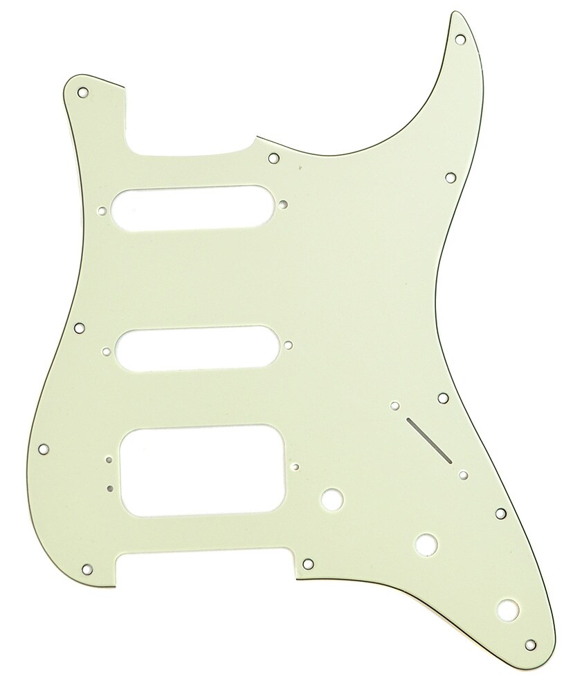 FENDER/PICKGUARD AM DLX FAT STR M/B/M