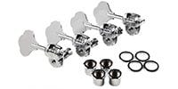 FENDER Deluxe &quot;F&quot; Stamp Bass Tuning Machines Left-Hand Chrome