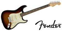 FENDER American Elite STRAT Ebony 3-Color Sunburst