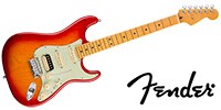 FENDER American Ultra Stratocaster HSS Maple Plasma Red Burst