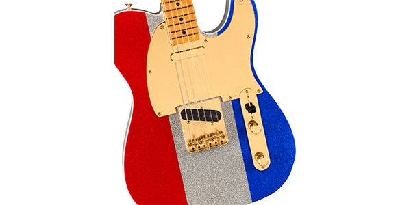 FENDER / Buck Owens Telecaster Red, Silver and Blue Sparkle画像3