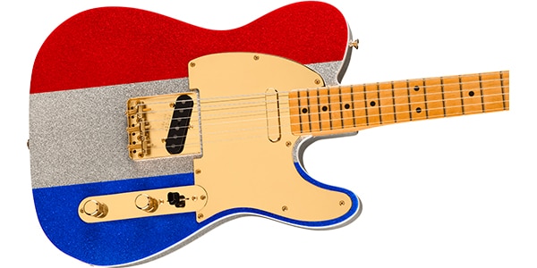 FENDER / Buck Owens Telecaster Red, Silver and Blue Sparkle画像4