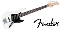 FENDER Deluxe Active Jazz Bass V Olympic White