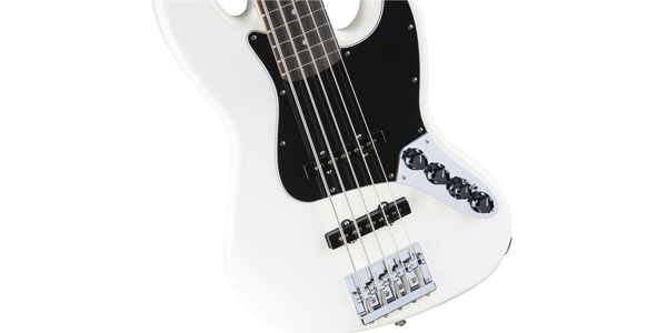 FENDER Deluxe Active Jazz Bass V Olympic White 送料無料