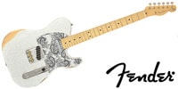 FENDER Brad Paisley Road Worn Telecaster Maple Silver Sparkle