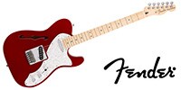 FENDER Deluxe Tele Thinline Candy Apple Red