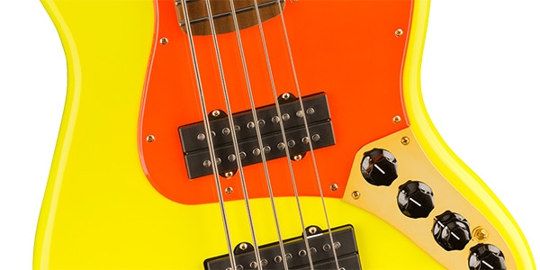 FENDER ( フェンダー )  / MonoNeon Jazz Bass V Maple Neon Yellow画像2