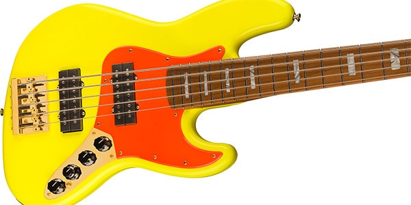 FENDER ( フェンダー )  / MonoNeon Jazz Bass V Maple Neon Yellow画像3