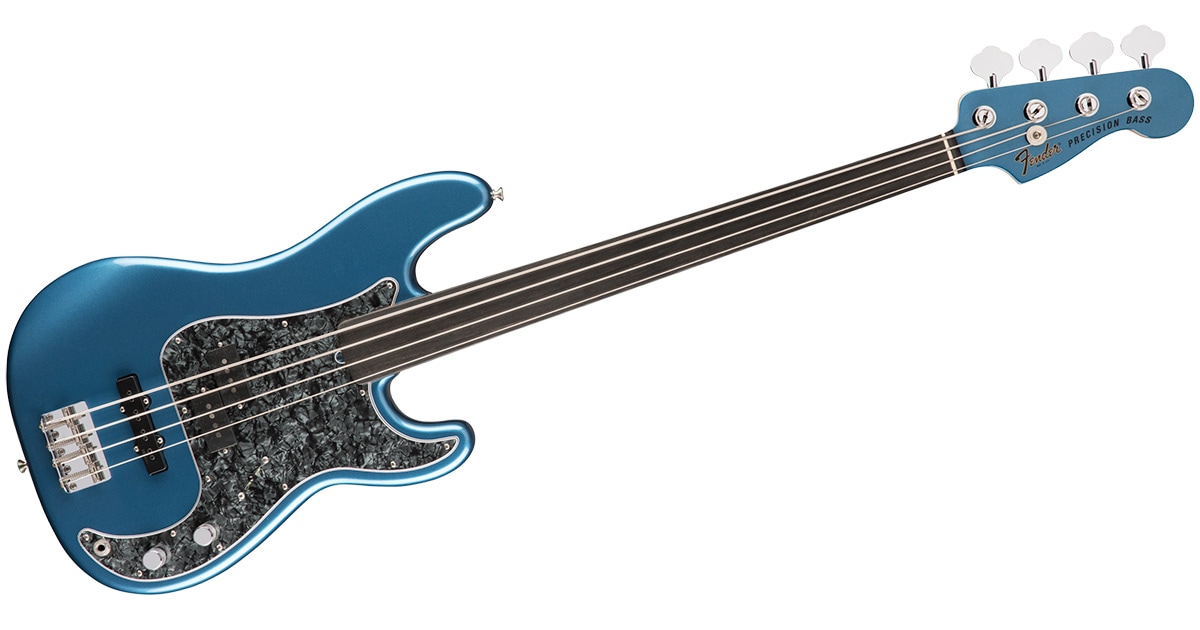 FENDER/Tony Franklin Fretless Precision Bass, Lake Placid Blue