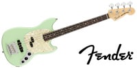 FENDER American Performer Mustang Bass Satin Surf Green