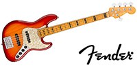 FENDER American Ultra Jazz Bass V Plasma Red Burst