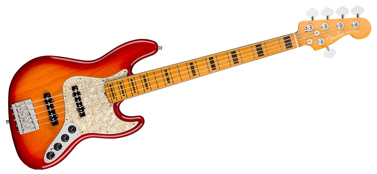 Fender フェンダー American Ultra Jazz Bass V Plasma Red Burst 送料無料 サウンドハウス