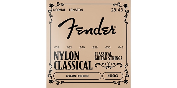 FENDER ( フェンダー ) / Nylon Acoustic Strings, 100 Clear/Silver, Tie End .028-.043