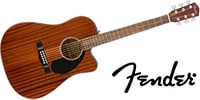 FENDER CD-60SCE Dreadnought All-Mahogany