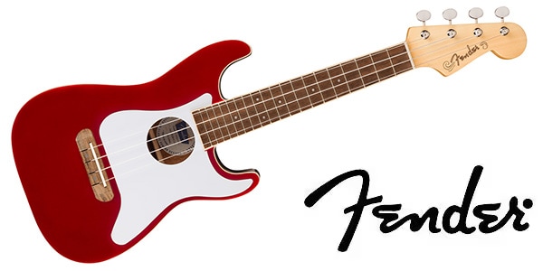 FENDER ( フェンダー )  / Fullerton Strat Uke White Pickguard Candy Apple Red