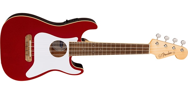 FENDER ( フェンダー )  / Fullerton Strat Uke White Pickguard Candy Apple Red画像3