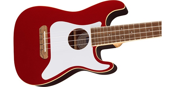 FENDER ( フェンダー )  / Fullerton Strat Uke White Pickguard Candy Apple Red画像4