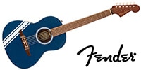 FENDER / FSR Sonoran Mini Walnut Lake Placid Blue w/Competition Strip