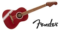 FENDER / FSR Sonoran Mini Walnut Candy Apple Red w/Competition Stripe