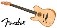 FENDER / American Acoustasonic Telecaster Left-Handed Ebony Natural