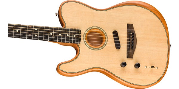 FENDER / American Acoustasonic Telecaster Left-Handed Ebony Natural画像4