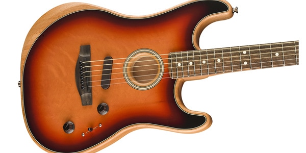 FENDER / American Acoustasonic Strat Ebony 3-Color Sumburst画像3