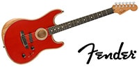 FENDER / American Acoustasonic Strat Ebony Dakota Red